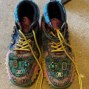 Stylish Multicolor Lace-Up Boots